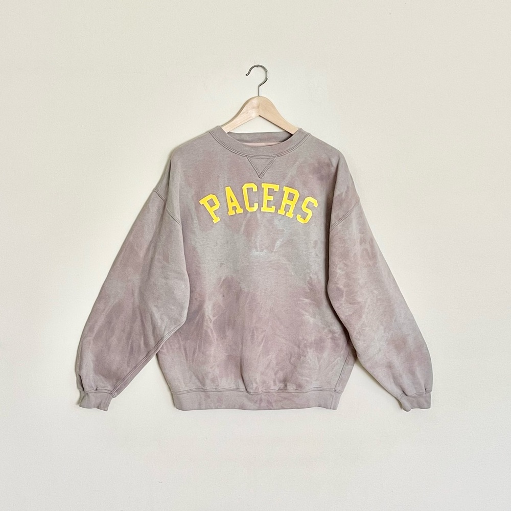 Vintage Y2K NBA Indiana Pacers Marble Tie Dye Sweatshirt Adult size Large